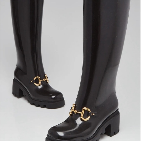 Gucci horsebit knee-hi rain boots. - Picture 5 of 5